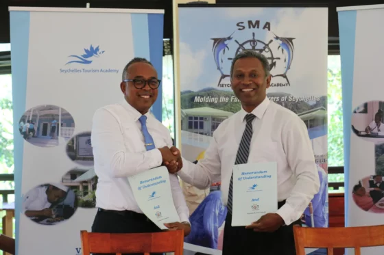 Seychelles Tourism Academy signs MOU with Seychelles Maritime Academy